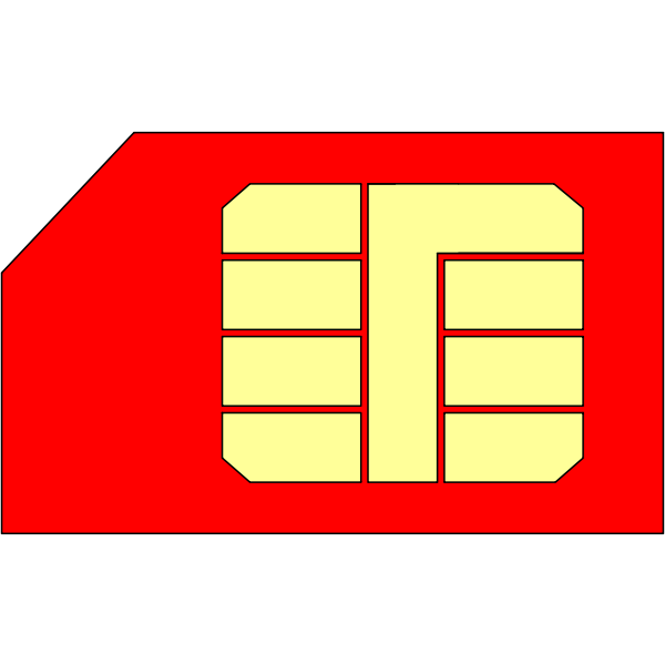 SVG SIM card vector image