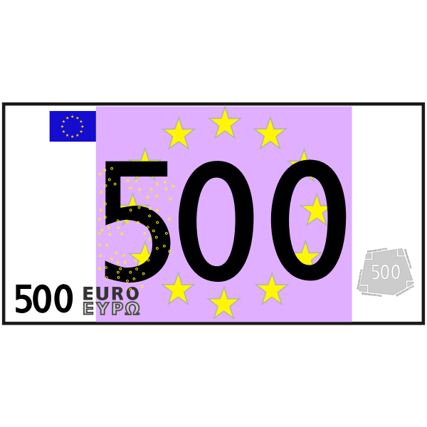 SVG simple 500 euro