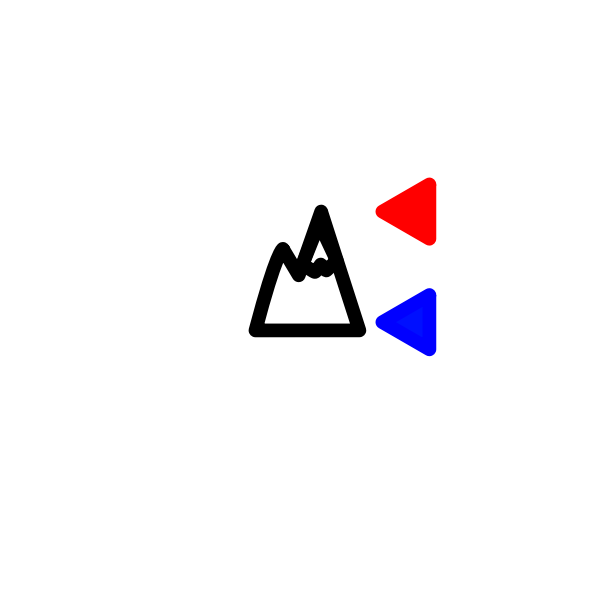 SVG Simple altitude icon with minmax indicator