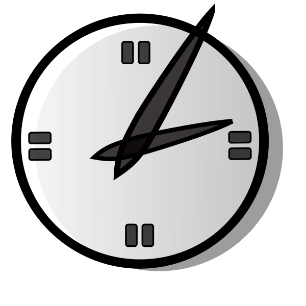 SVG Simple analog clock vector graphics