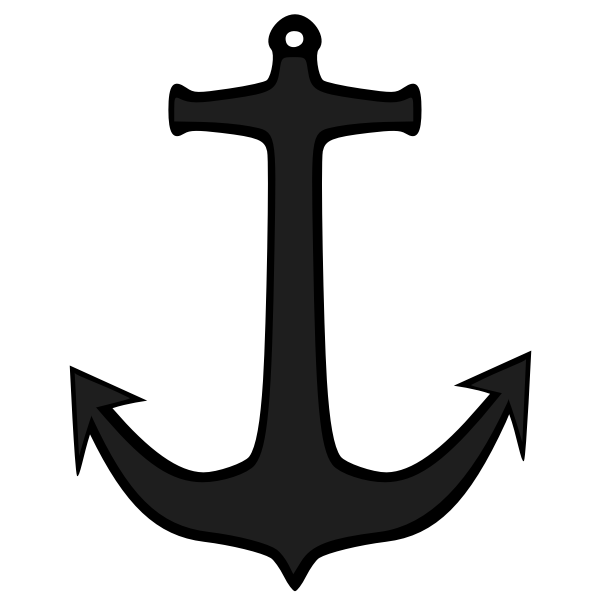 SVG Simple anchor silhouette vector image