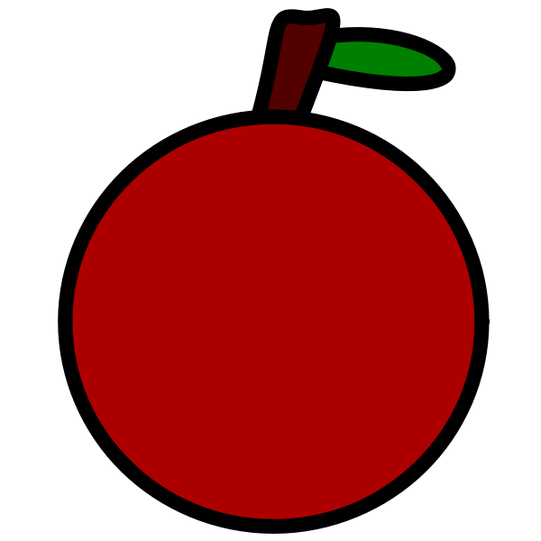 SVG Simple apple icon vector drawing
