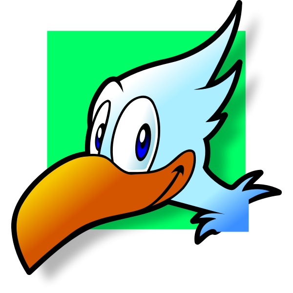 SVG Simple bird avatar vector clip art