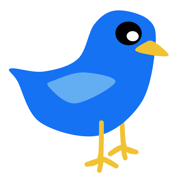 SVG Simple blue bird vector image