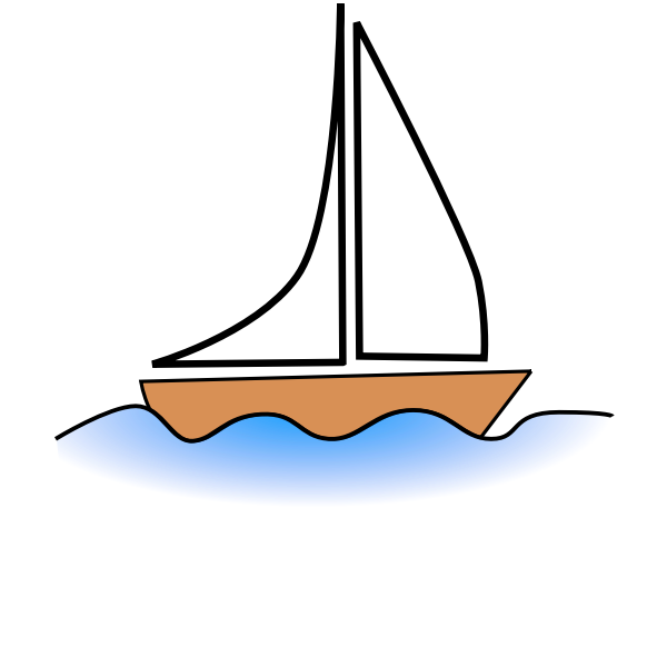 SVG Simple boat vector drawing