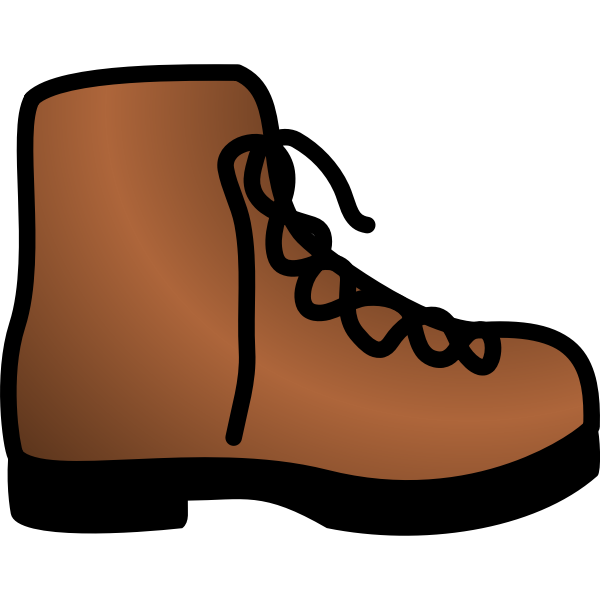 SVG simple brown boot