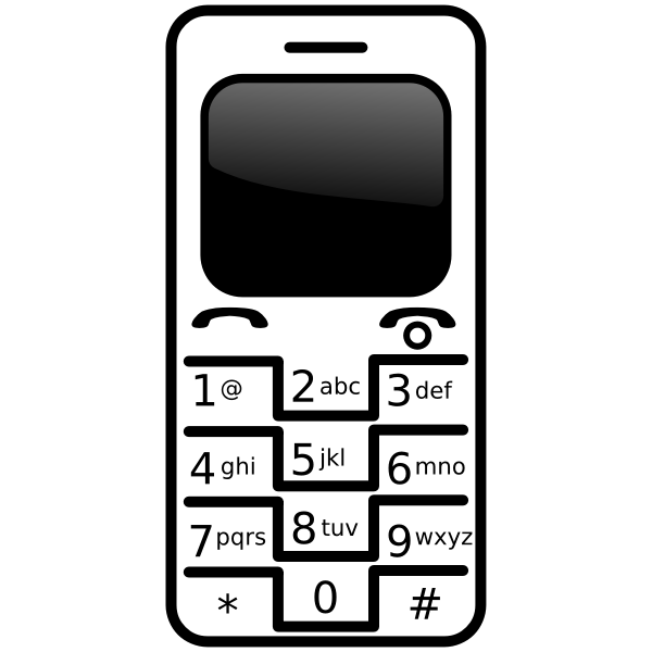 SVG Simple cell phone vector image