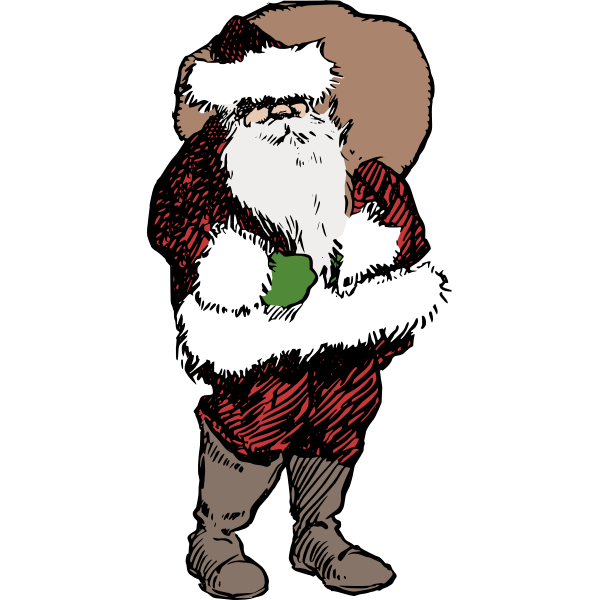 SVG Simple coloured Santa
