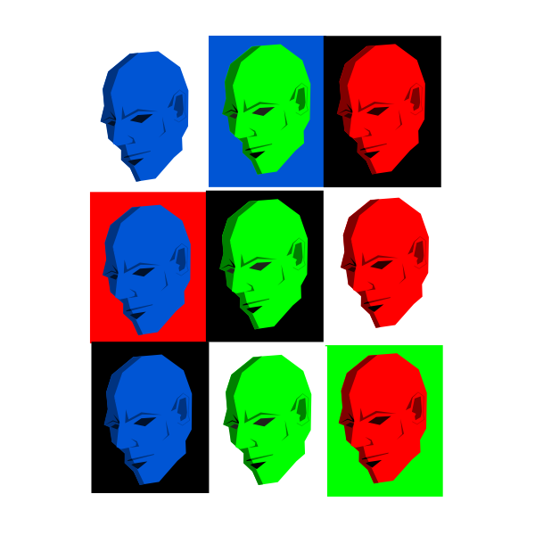 SVG Simple face in different colors vector image