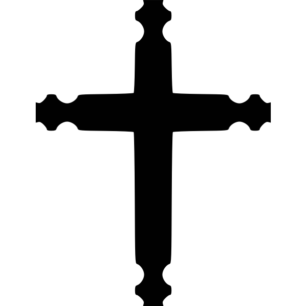 SVG Simple fancy cross vector image