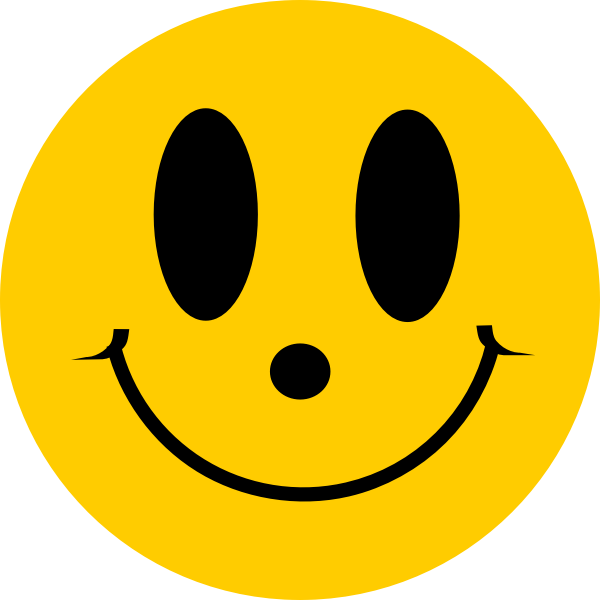 SVG Simple flat smiley face vector image