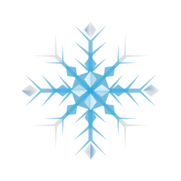 SVG Simple geometric snowflake vector illustration