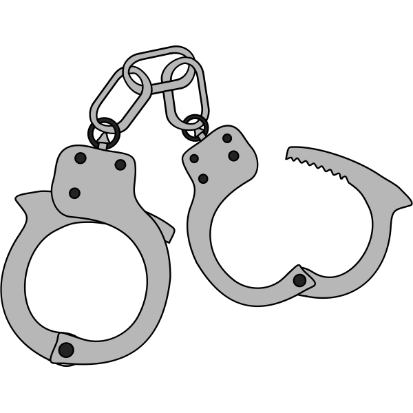 SVG Simple gray handcuffs
