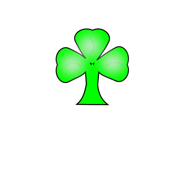 SVG Simple green clover vector graphics