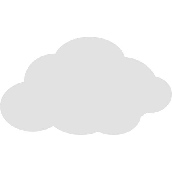 SVG Simple grey cloud icon vector image