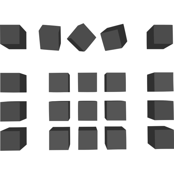 SVG Simple grey cubes