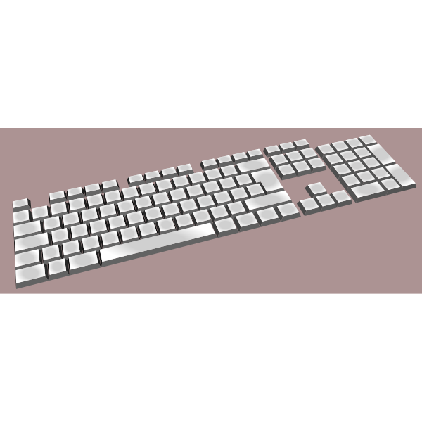 SVG Simple keyboard on color background vector illustration