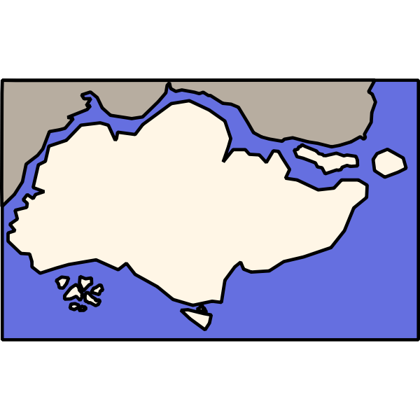 SVG Simple map of Singapore
