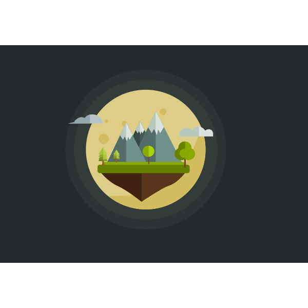 SVG Simple mountain design