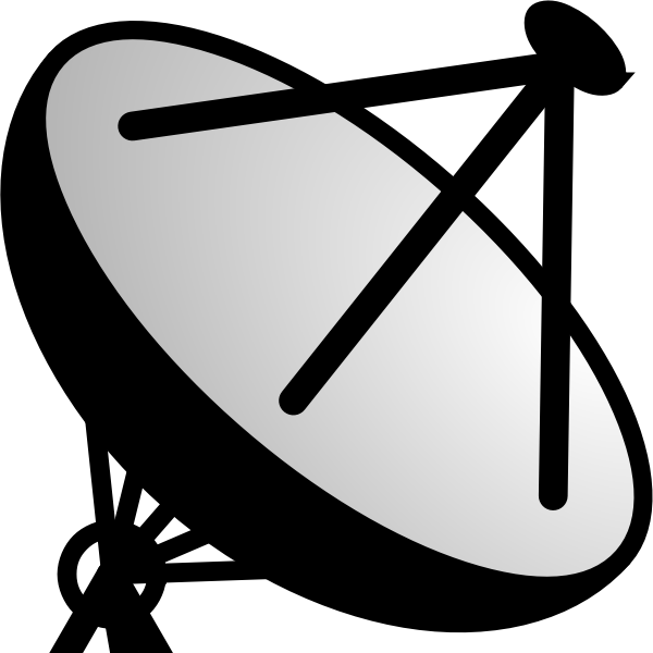 SVG simple parabolic antenna dish