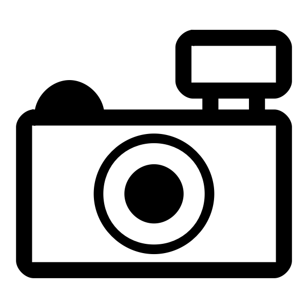 SVG Simple photo camera outline icon vector illustration