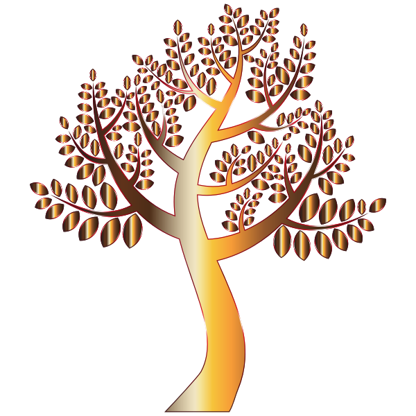 SVG Simple Prismatic Tree Without Background