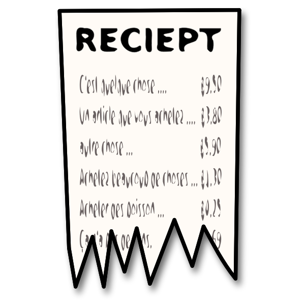 SVG Simple receipt