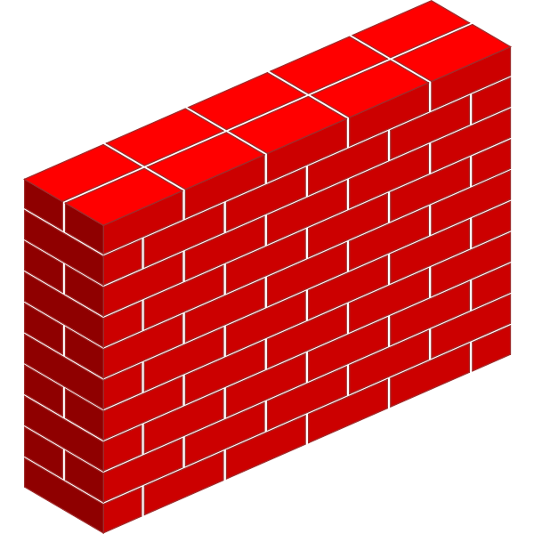 SVG Simple red brick wall vector clip art
