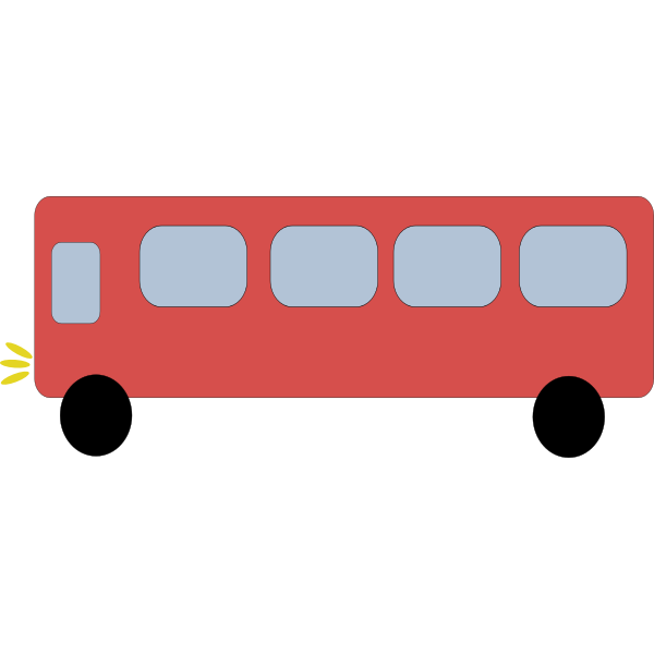 SVG Simple red vector bus