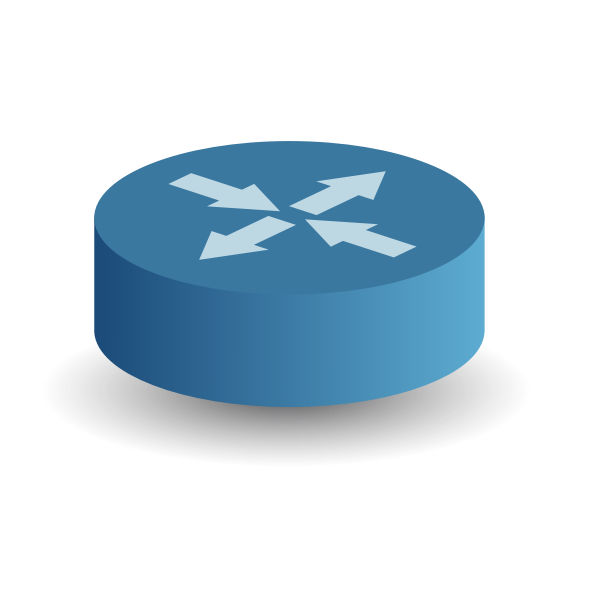 SVG Simple router for computer network vector illustration