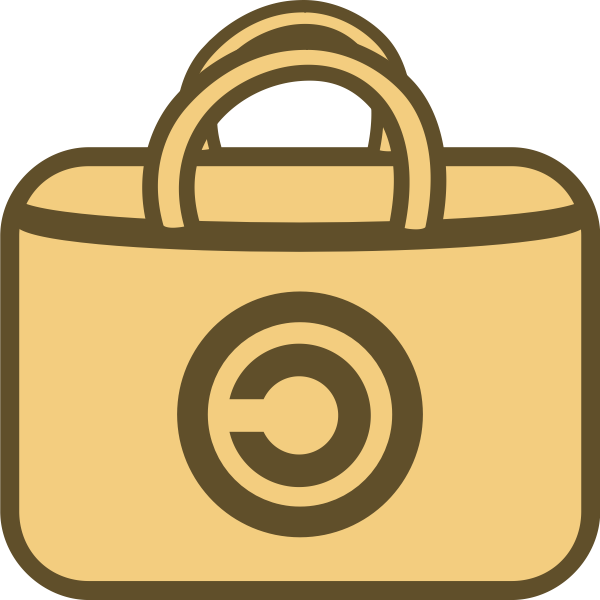 SVG Simple shopping bag vector logo