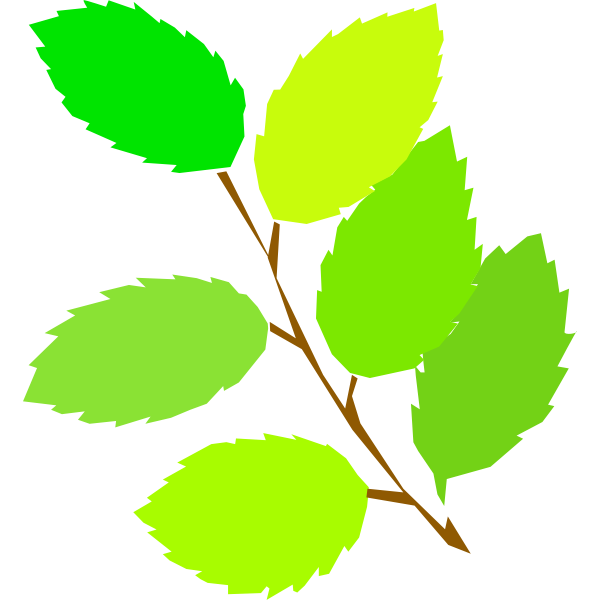 SVG simple spring new leaves