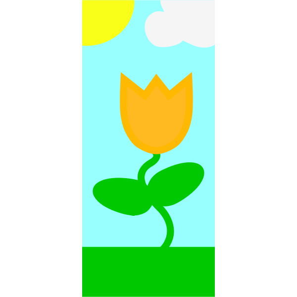 SVG Simple spring scene