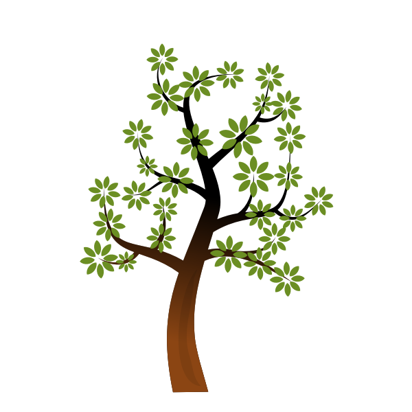 SVG Simple spring tree branch vector clip art