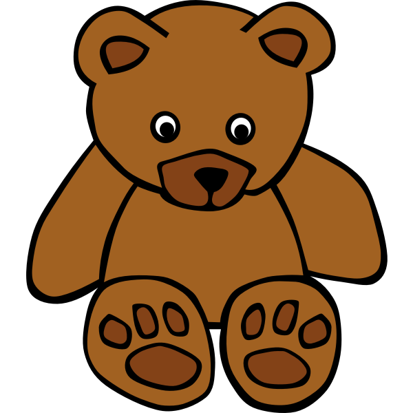 SVG Simple teddy bear vector drawing