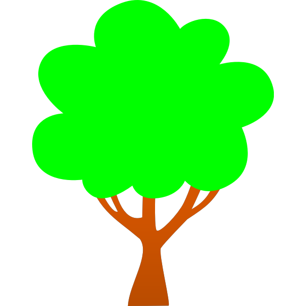 SVG Simple tree cartoon clip art
