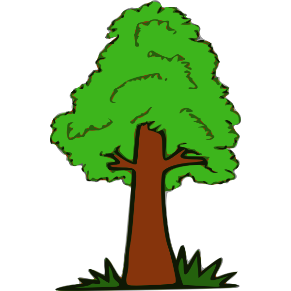 SVG Simple tree with bush
