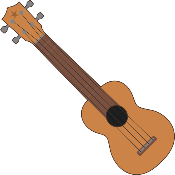 SVG Simple ukulele outline