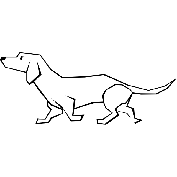 SVG Simple vector drawing of a dog