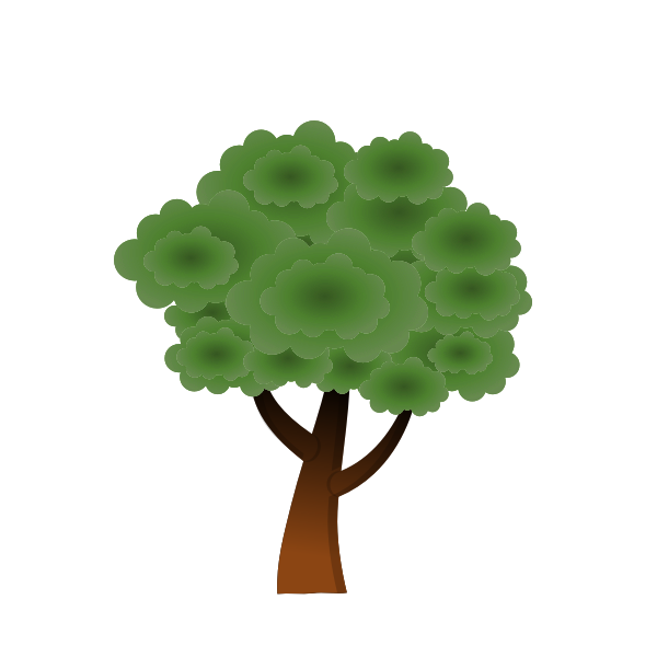 SVG Simple vector image of round tree top