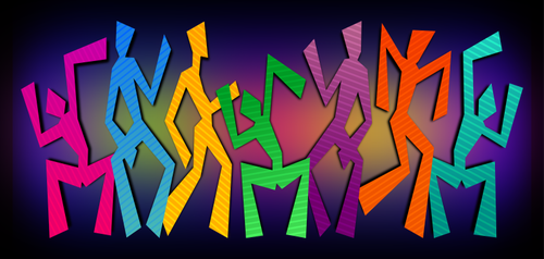 SVG Simple Wacky Dancing Figures