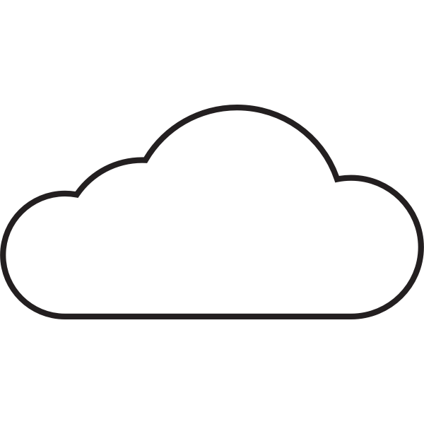 SVG Simple white cloud icon vector graphics