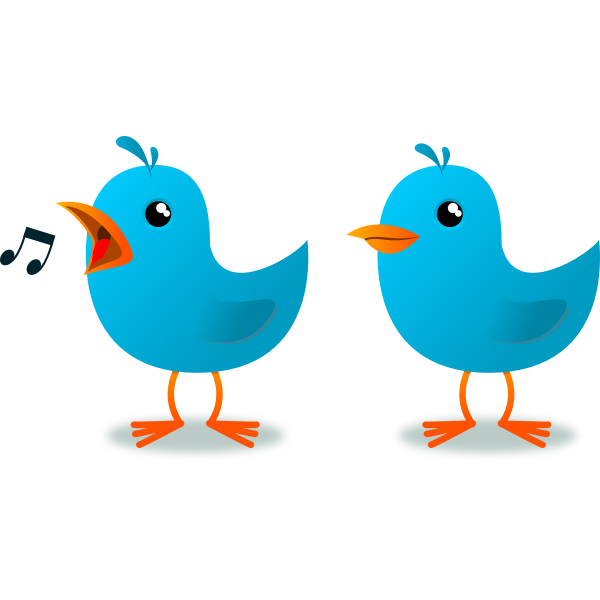 SVG Singing bird mascot image