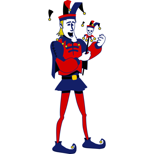 SVG Singing jester image