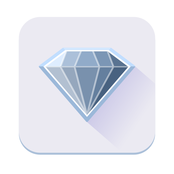 SVG Single blue diamond icon vector image