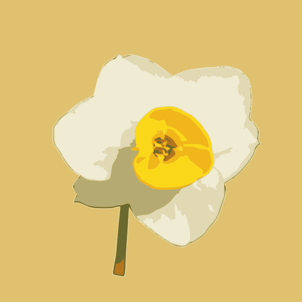 SVG Single daffodil vector image