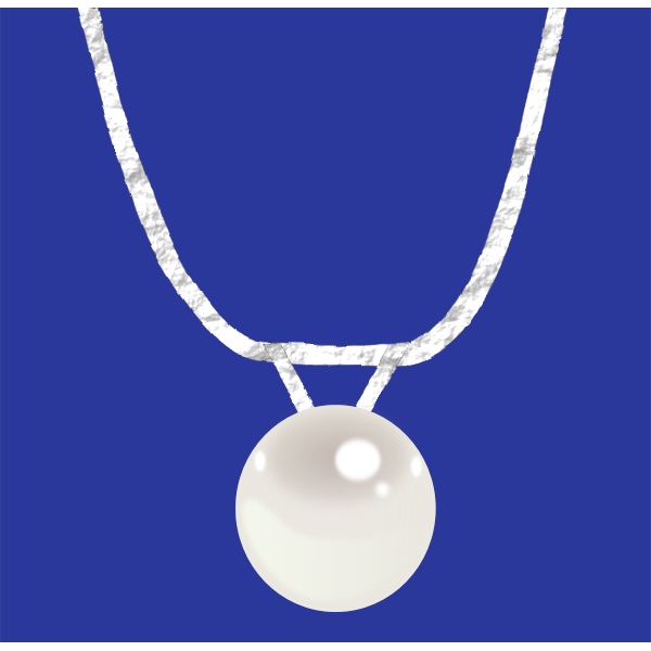 SVG single pearl necklace on silver chain