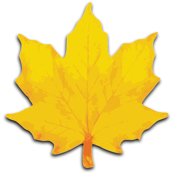 SVG Single yellow leaf