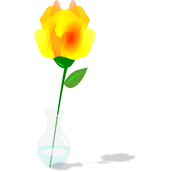 SVG Single yellow rose
