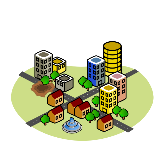 SVG Sinkhole in a city